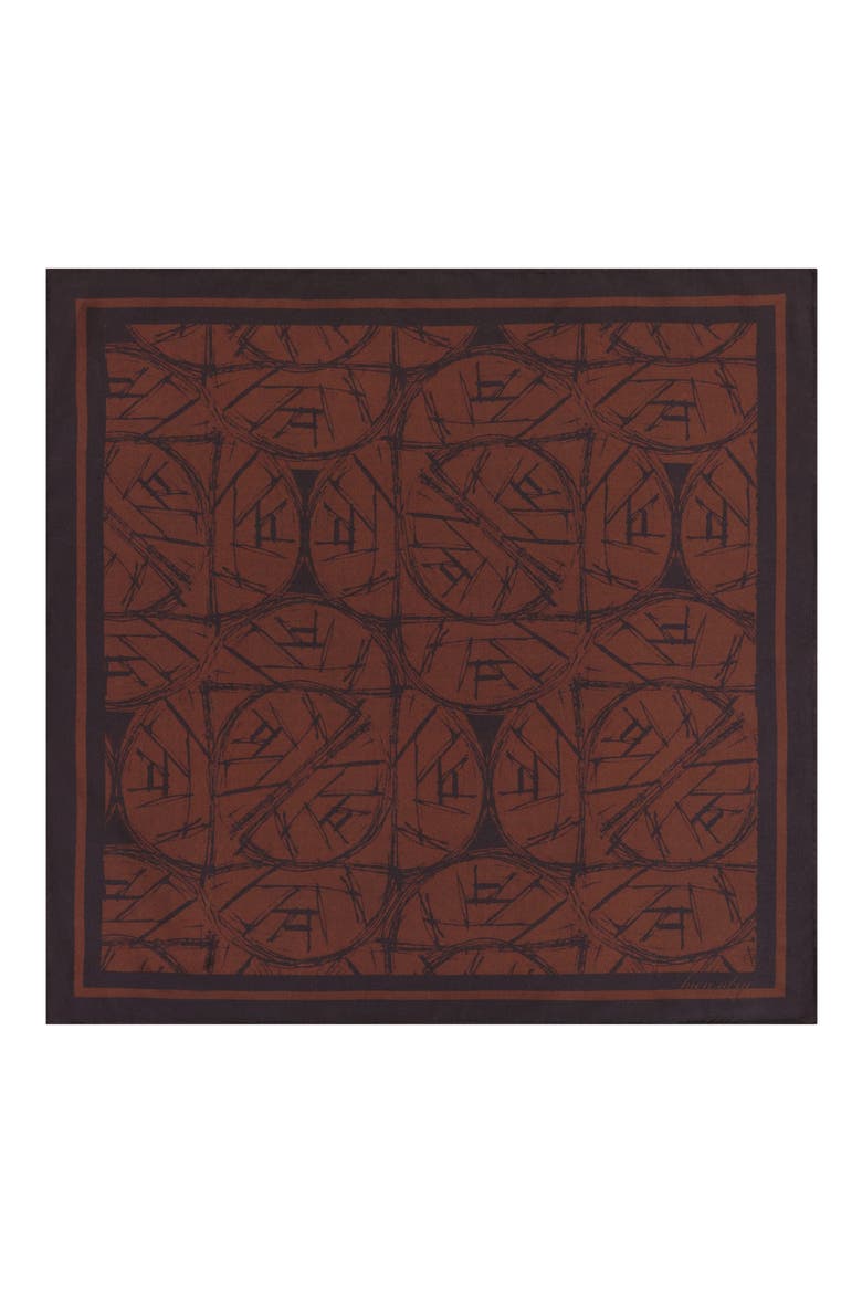 Cinnamon Bark Square Silk Scarf, Alternate, color, CINNAMON