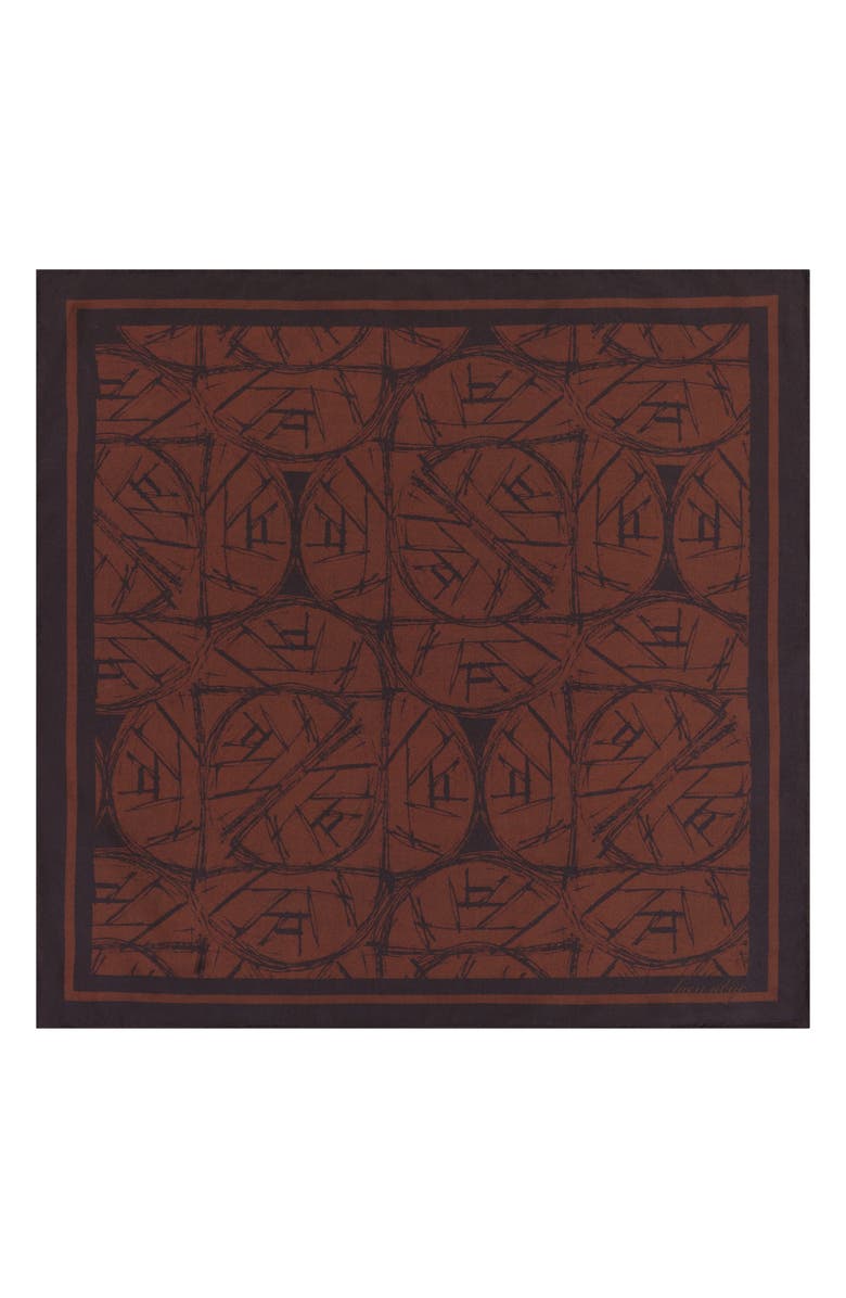 Bien Abyé Cinnamon Bark Square Silk Scarf, Alternate, color,