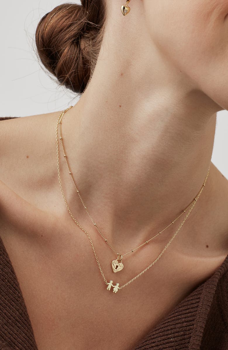Estella Bartlett People Pendant Necklace, Alternate, color, Gold