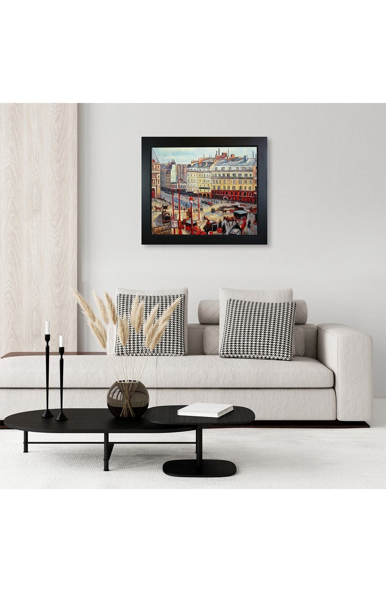 OVERSTOCK ART Place Du Havie, Paris - Framed Oil Reproduction of an Original Painting By Camille Pissarro, Alternate, color,