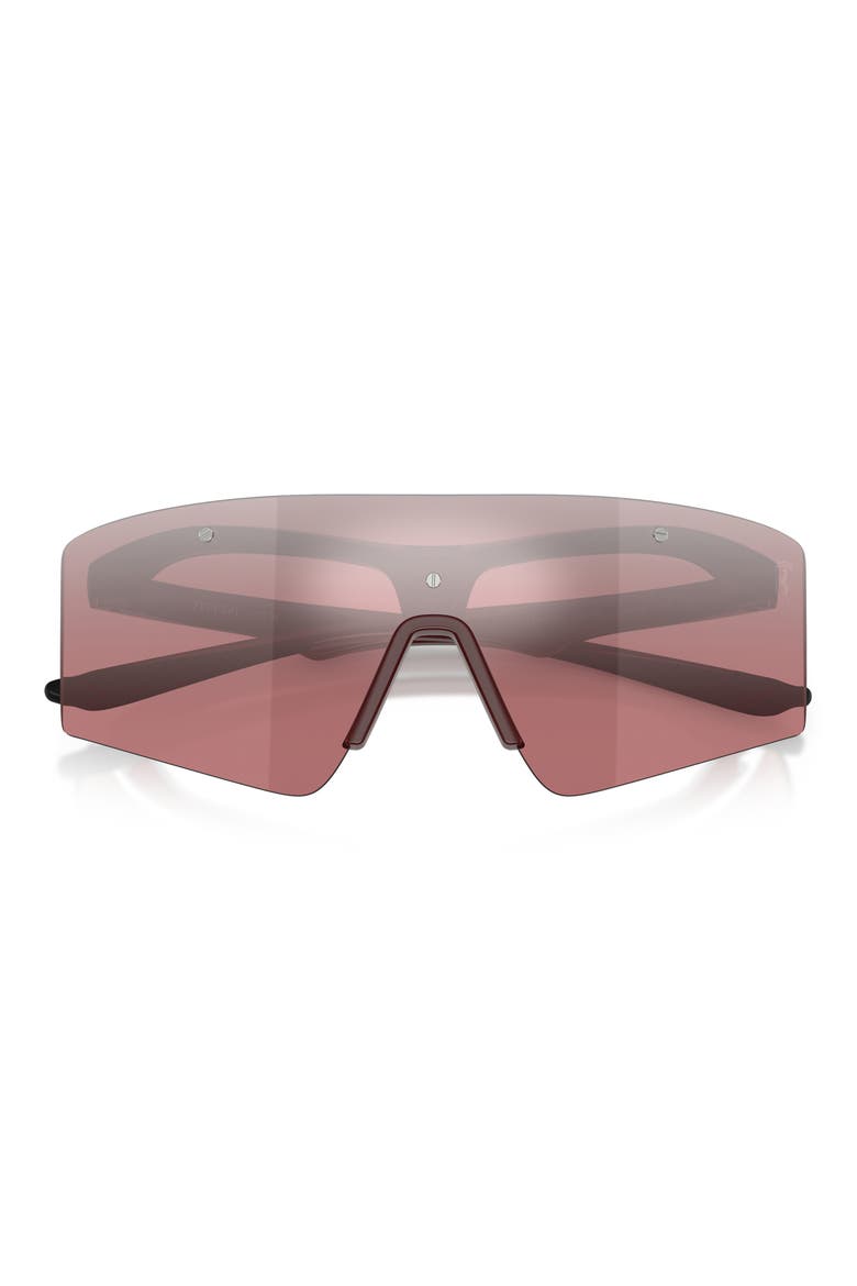 139mm Shield Wrap Sunglasses, Alternate, color, RED SHINY / RED