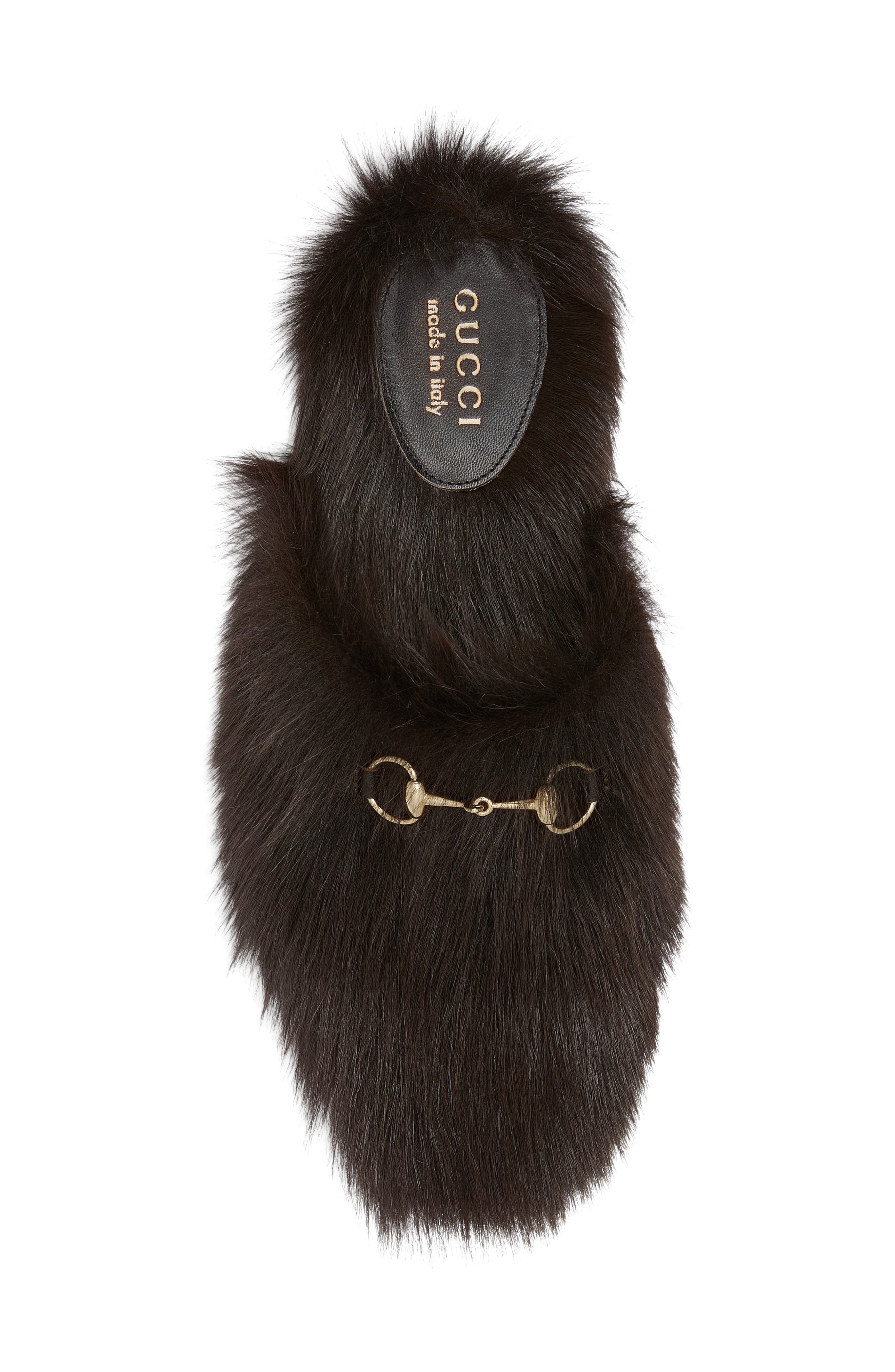 Gucci Annette Genuine Shearling Mule, Alternate, color, Silky Moro