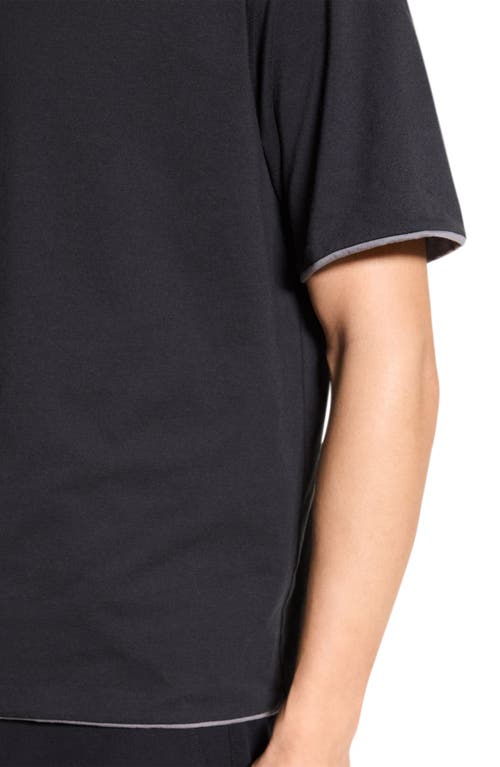 Theory Double Layered Johnny Collar Polo Shirt
