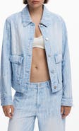 Desigual Distressed Denim Trucker Jacket