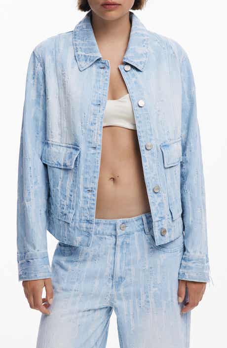 Desigual Distressed Denim Trucker Jacket