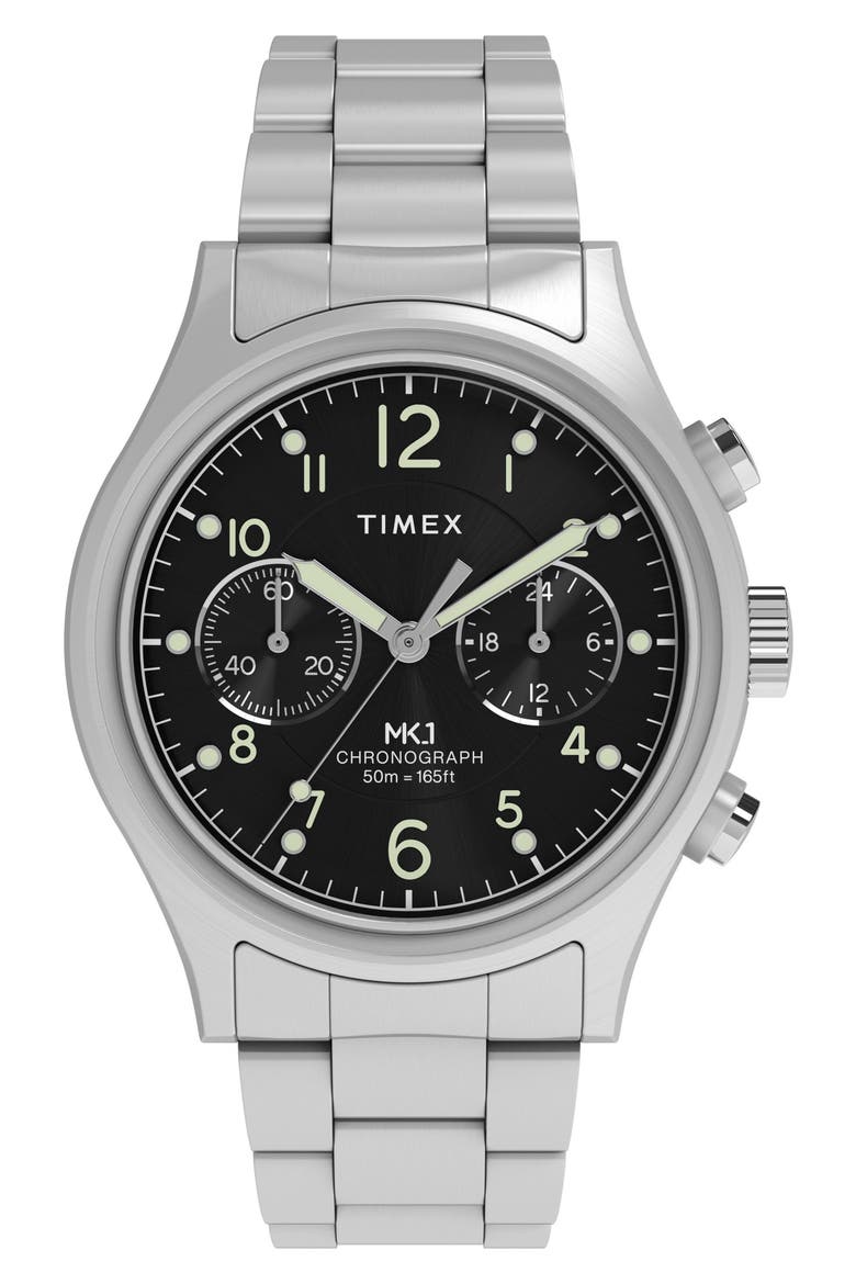 MK1 Chronograph Bracelet Watch, 40mm, Main, color, SILVER-TONE