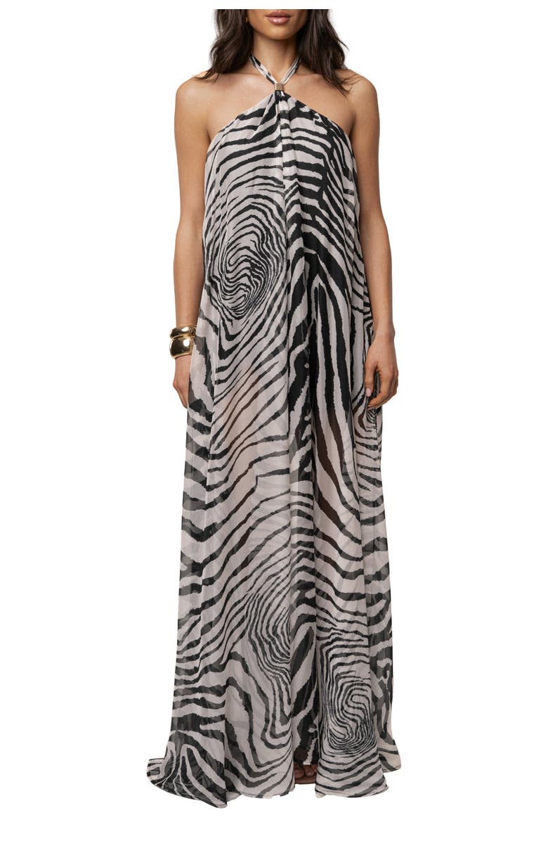 JLUXLABEL Jolene Halter Dress, Main, color, Ivory