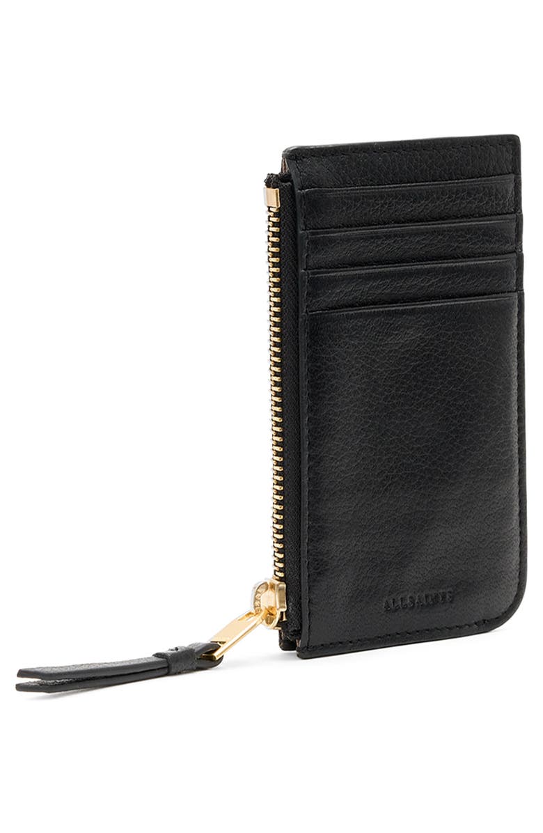 AllSaints Marlborough Leather Wallet, Alternate, color,