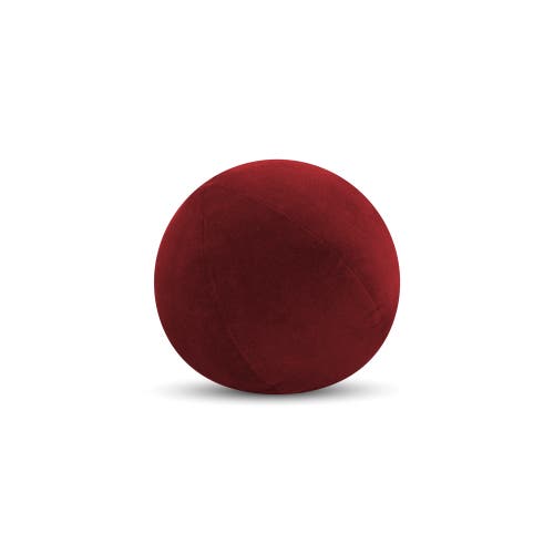 Elaine Smith Plush Velvet Indoor & Outdoor Woven Accent Orb Pillow In Red