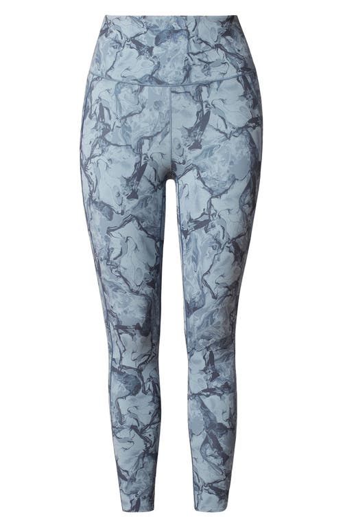 Rhone Revive Print Pocket 7/8 Leggings In Blue Mist