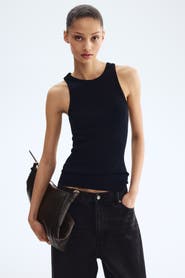 H&M Ribbed Silk-blend Vest Top