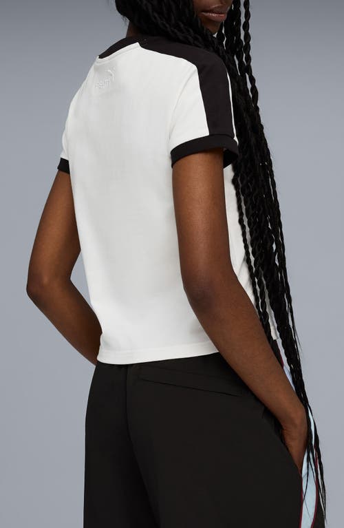 Puma X Fenty Rhinestone Stretch Cotton Blend T-shirt In White