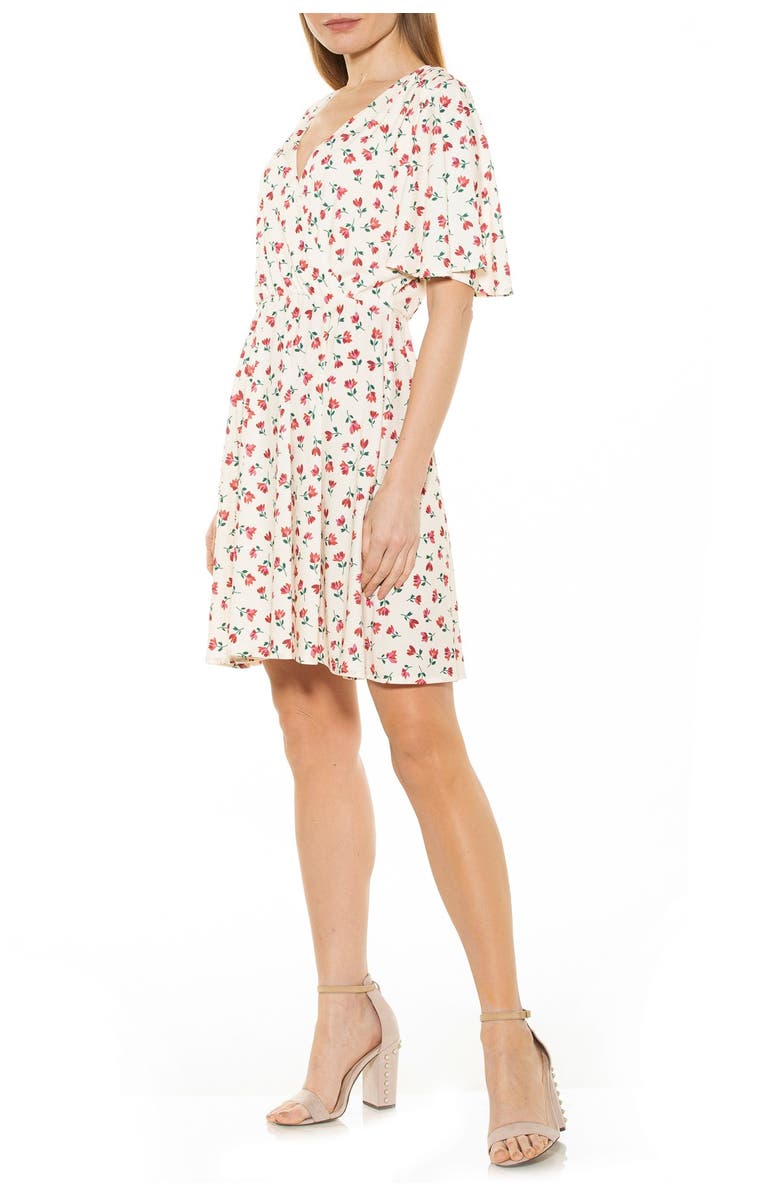 Alexia Admor Oakless Flutter Sleeve Fit & Flare Dress, Alternate, color, 