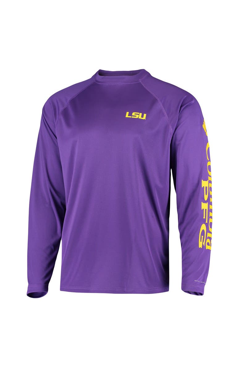 Columbia Men's Columbia Purple LSU Tigers Terminal Tackle Omni-Shade Raglan Long Sleeve T-Shirt, Alternate, color, Purple