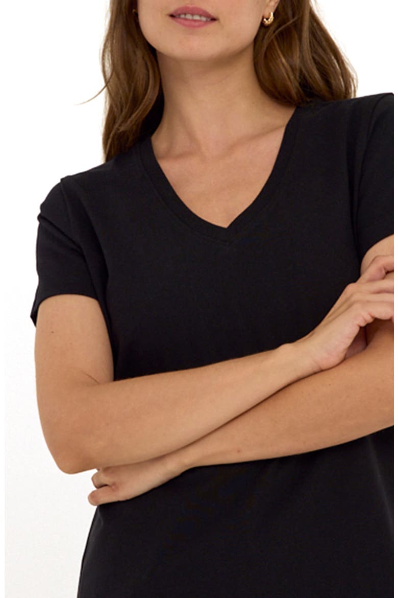 Aria Essential Organic Cotton T-Shirt, Alternate, color, BLACK