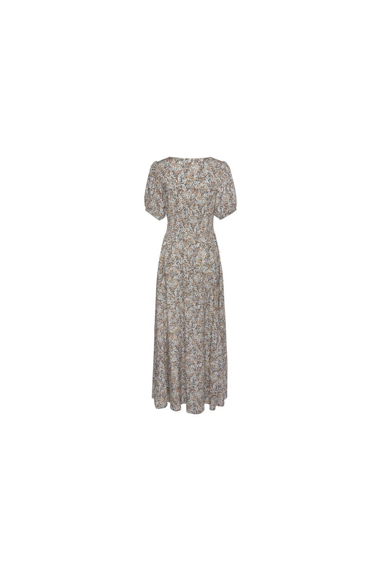 Floral Print Maxi Dress, Alternate, color, Grey Multi