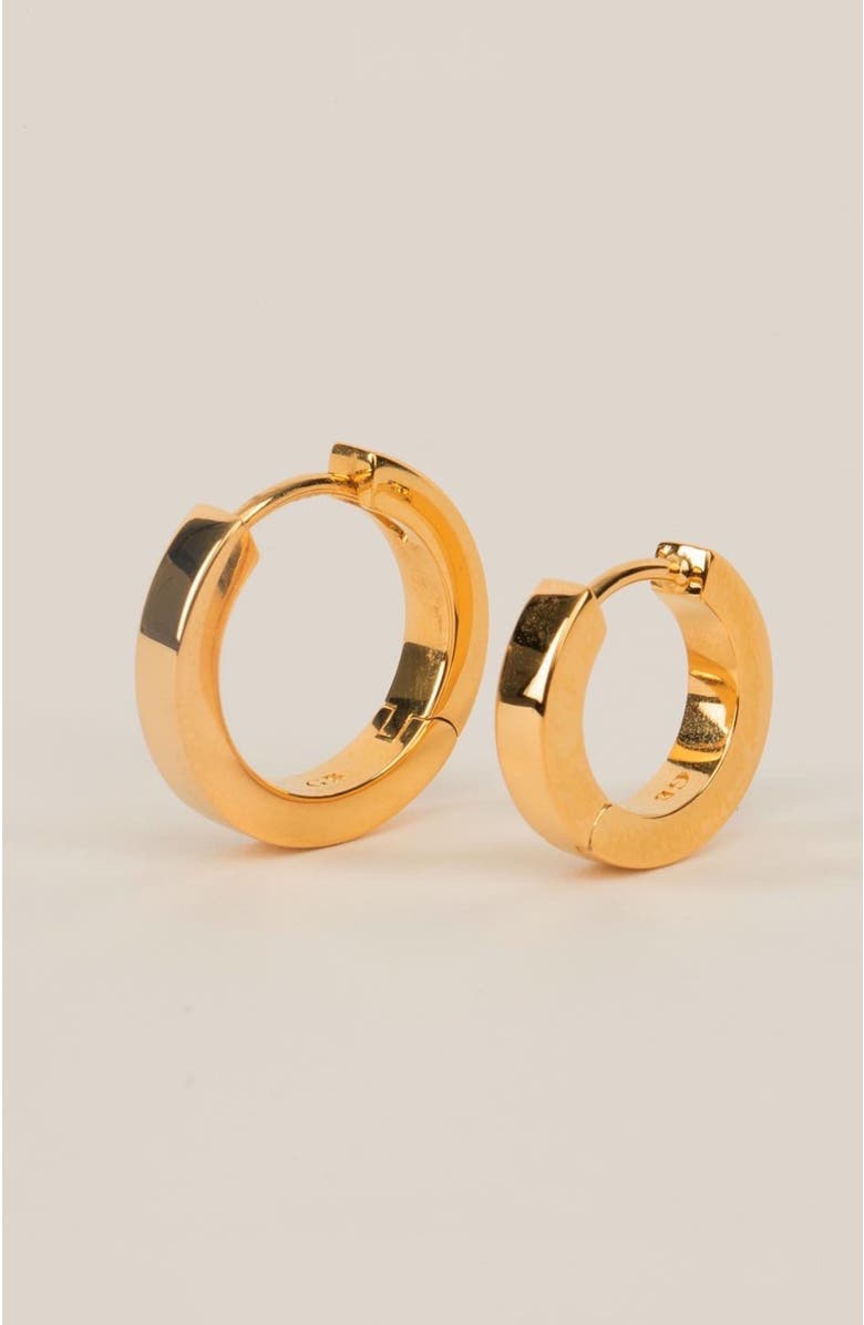 Gwen Beloti Golden Huggie Hoop Earrings, Alternate, color,