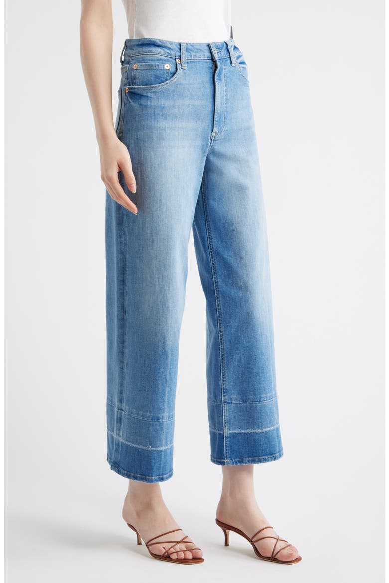 Getty High Waist Crop Wide Leg Jeans, Alternate, color, INDEPENDENCE