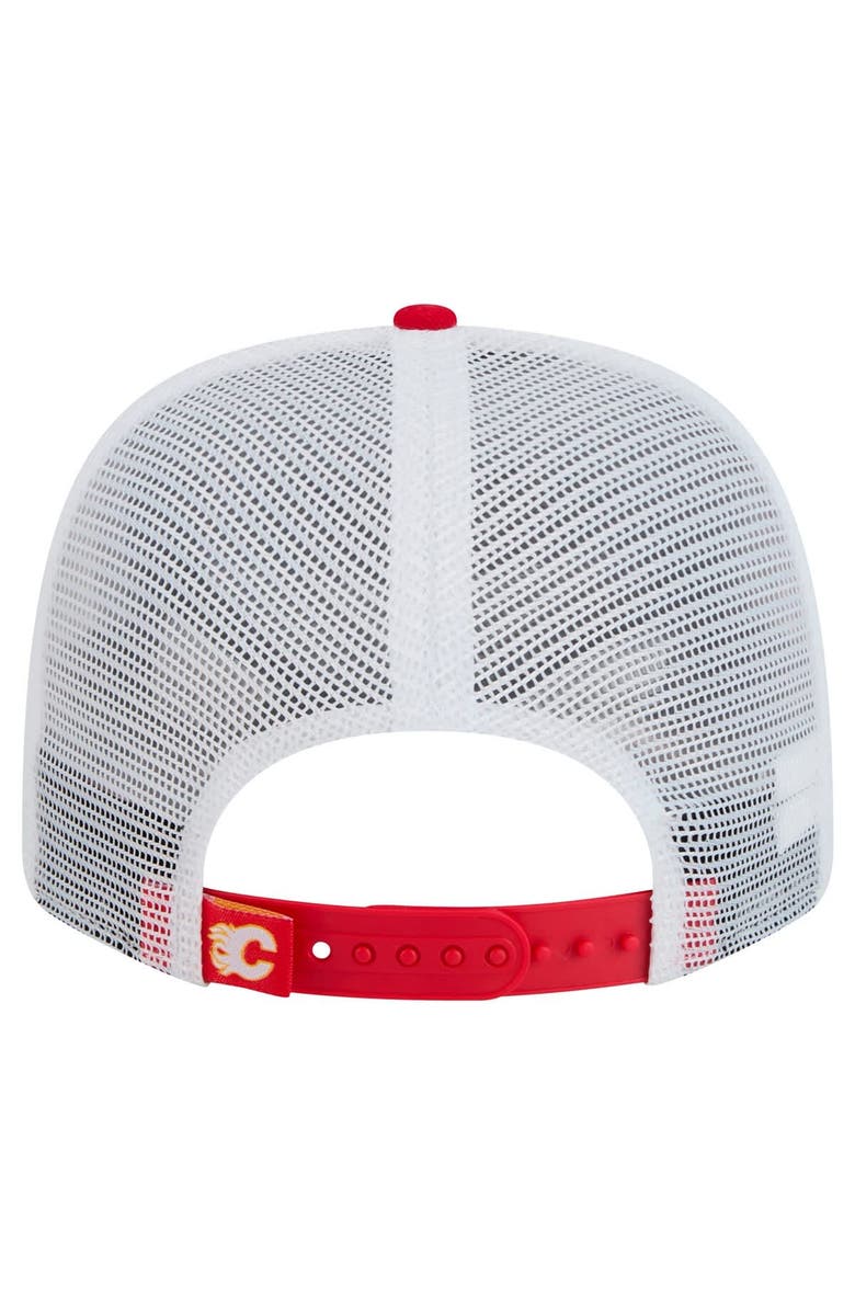 New Era Men's New Era Red Calgary Flames Core Trucker 9SEVENTY Stretch-Snap Hat, Alternate, color, 