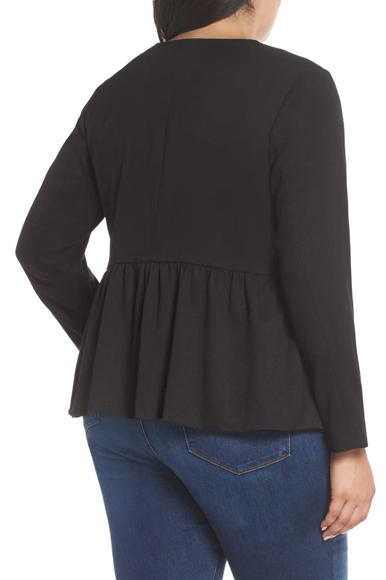 Peplum Jacket, Alternate, color, BLACK