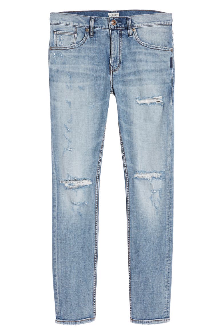 Kenaston Ripped Slim Fit Jeans, Alternate, color, INDIGO