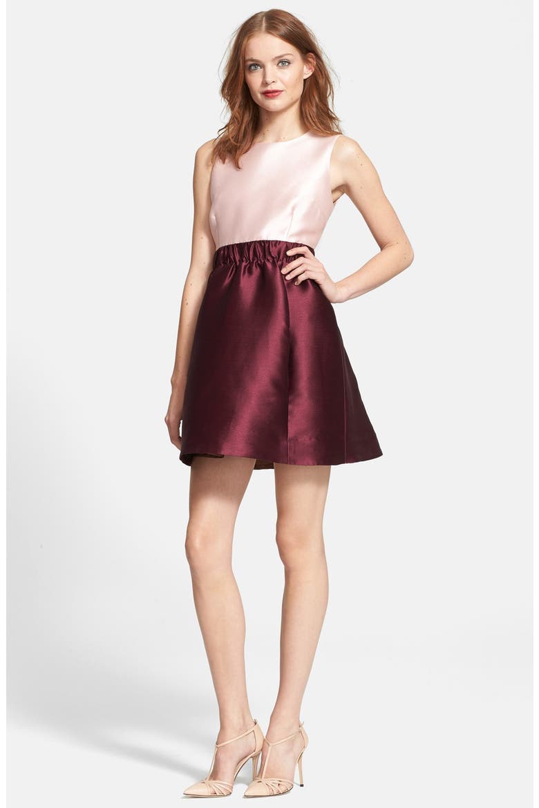 'swift' a-line dress, Main, color, BLUSH/ CHIANTI