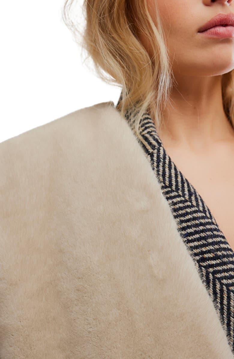 Free People Snow Angel Faux Fur Scarf, Alternate, color, Ivory