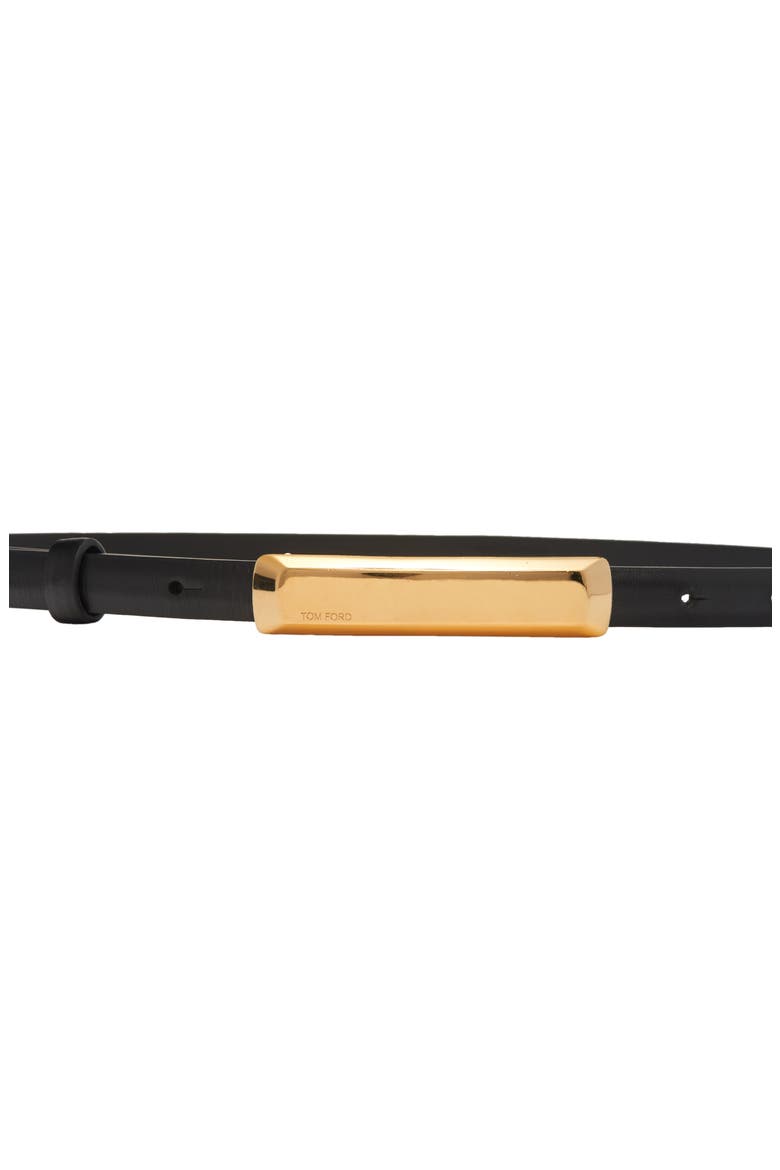 Bar Leather Belt, Alternate, color, 1N001 BLACK