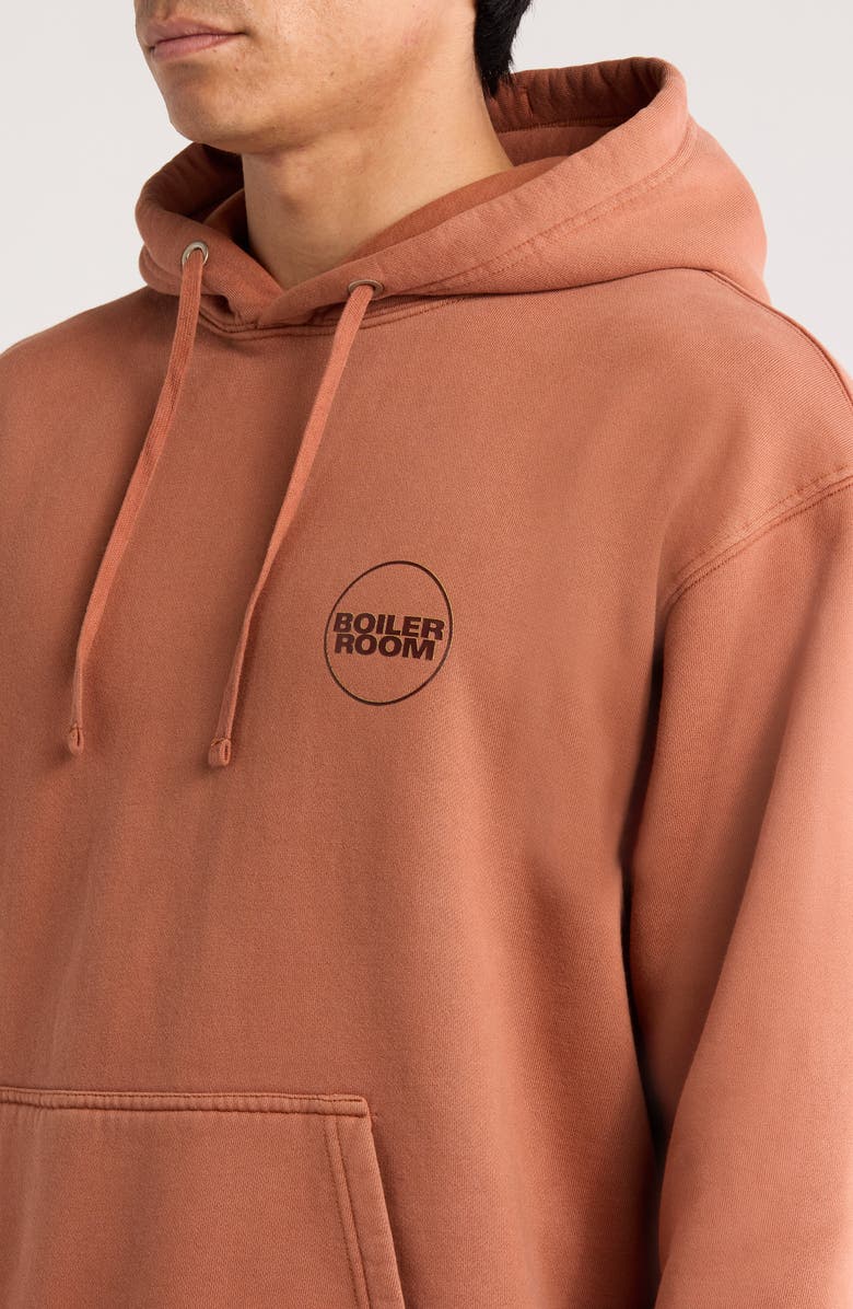 BOILER ROOM Core Logo Graphic Hoodie, Alternate, color, Brown