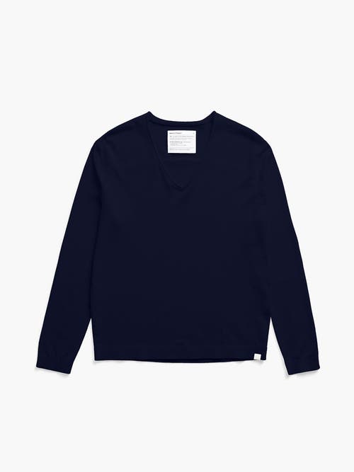 Ministry Of Supply Atlas Air V-neck Sweater In Navy