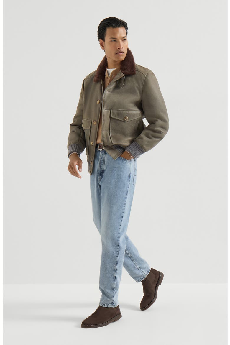 Cashmere English rib sweater with Henley collar, Alternate, color, Camel