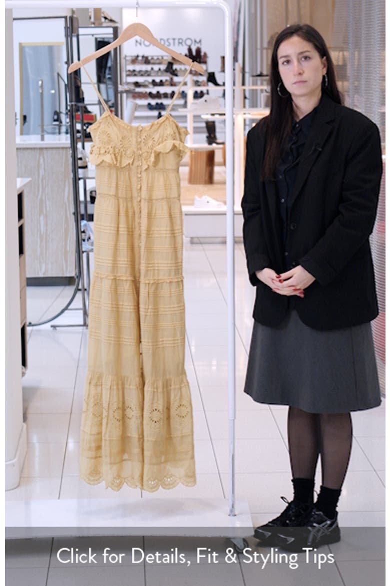 Paule Embroidered Detail Cotton Maxi Dress video