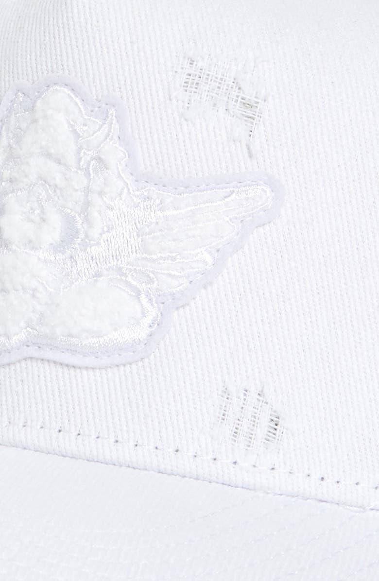 BOYS LIE Distressed Denim Trucker Hat, Alternate, color, 