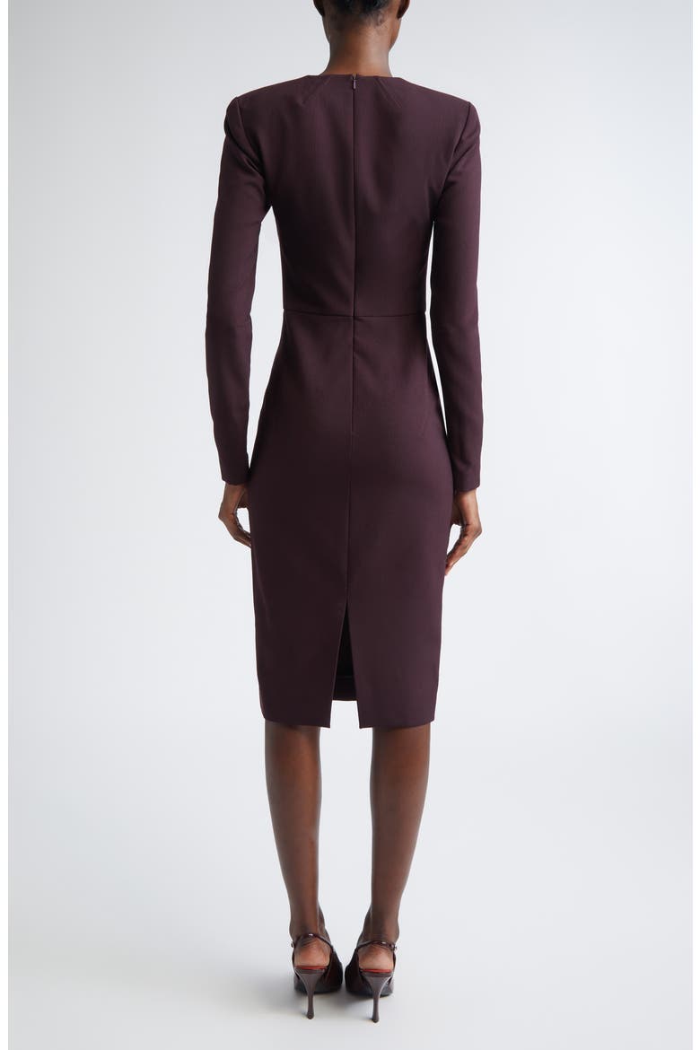 Long Sleeve Wool Blend T-Shirt Dress, Alternate, color, DEEP MAHOGANY