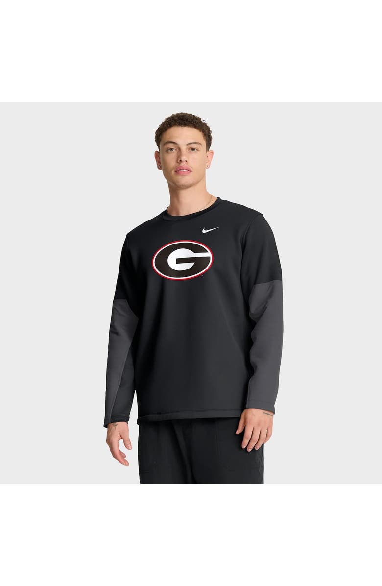 Nike Men's Nike Black Georgia Bulldogs 2025 Sideline Coach Therma-FIT Long Sleeve T-Shirt, Alternate, color, Black