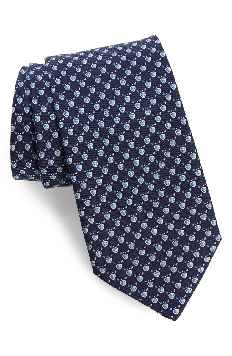 FERRAGAMO Salvatore Ferragamo Iosef Crab Print Silk Tie, Main, color, 