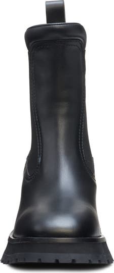 【関税込み】Moncler ブラック Gigi レザー チェルシーブーツ Moncler Gigi Lug Sole Chelsea Boot (Women) | Nordstrom