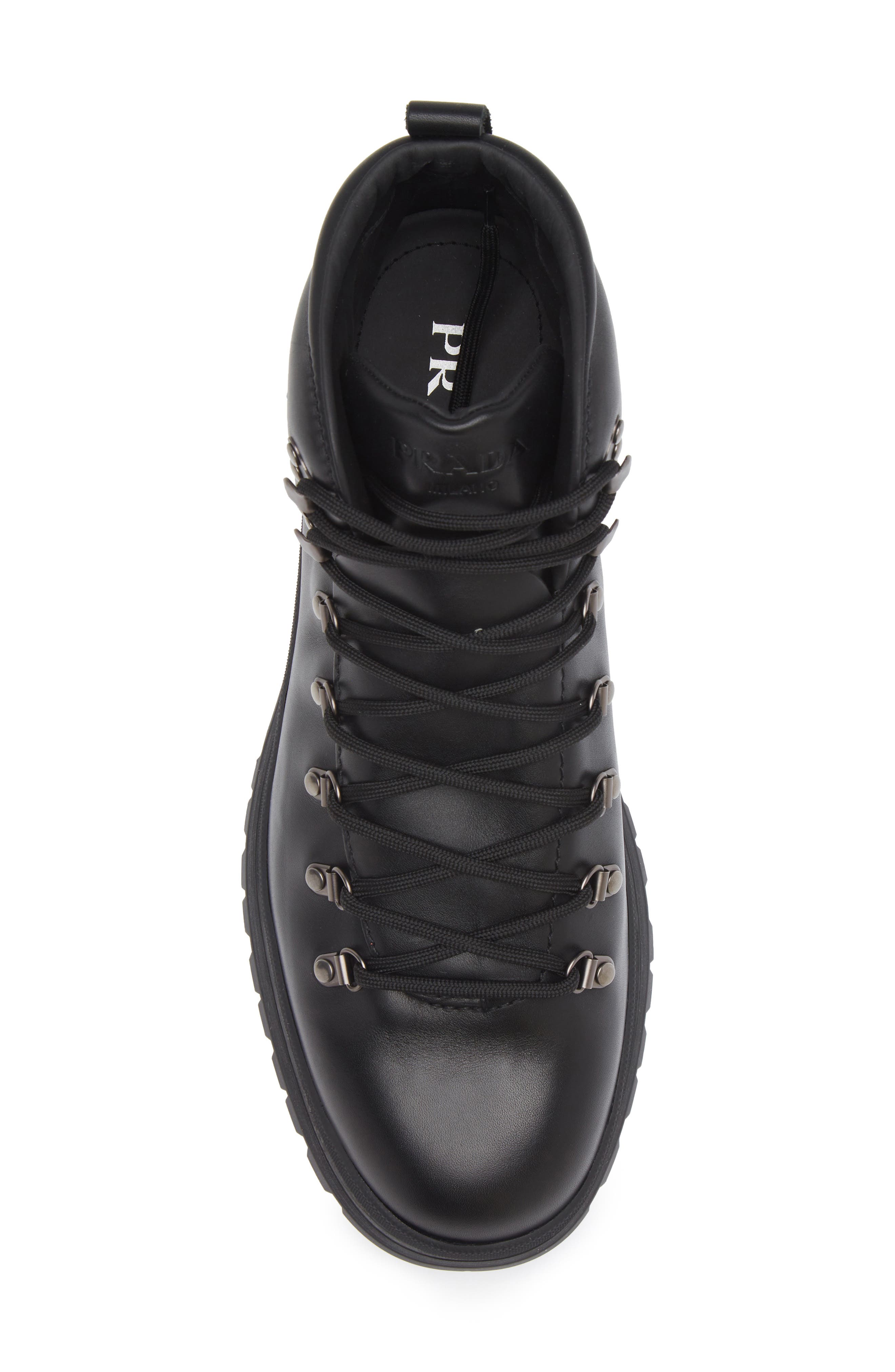 Prada Brixxen Hiking Boot, Alternate, color, Nero