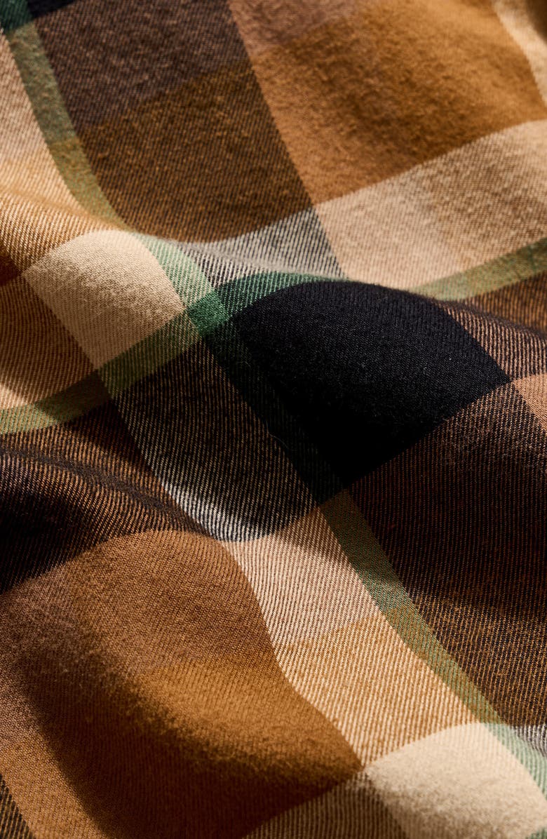 Billy Reid Cedar Plaid Button-Up Shirt, Alternate, color, Brown Multi