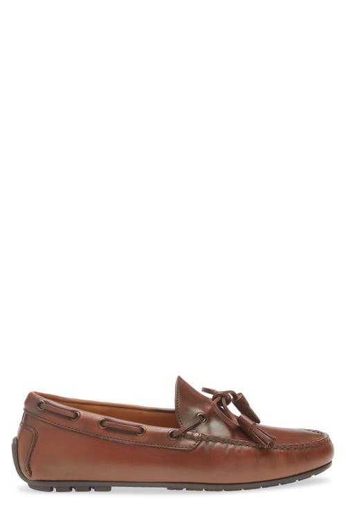 Ralph Lauren Purple Label Harold Suede Tasseled Driving Loafer In Brown