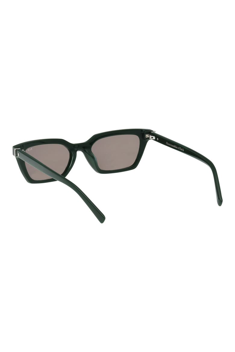 52mm Cat Eye Sunglasses, Alternate, color, SHINY DARK GREEN / GREEN