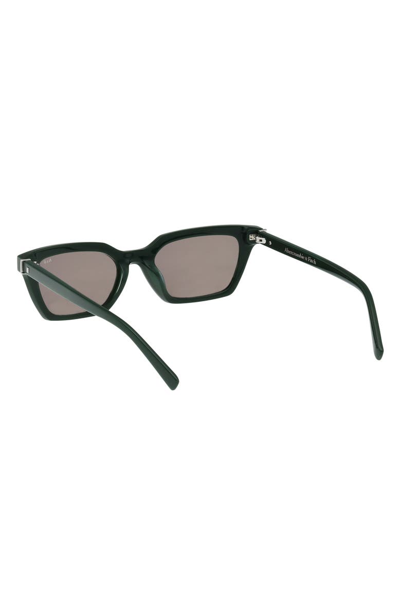 ABERCROMBIE & FITCH 52mm Cat Eye Sunglasses, Alternate, color, Shiny Dark Green / Green