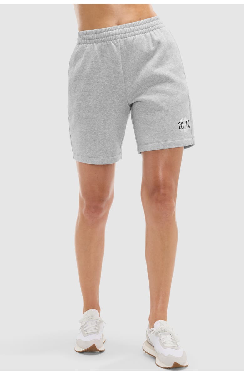 Peloton 5 In Soft Fleece Sweatshort, Main, color, Heather Grey