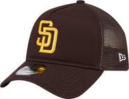 New Era Men's New Era Brown San Diego Padres 9FORTY A-Frame Trucker Adjustable Hat