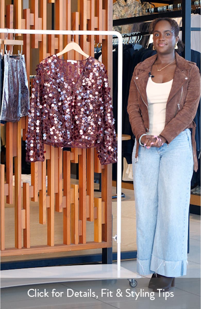 Sequin Sheer Mesh Top, sales video thumbnail