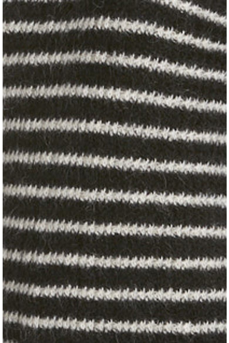 Stripe Turtleneck Sweater, Alternate, color, NOIR/ NATUREL