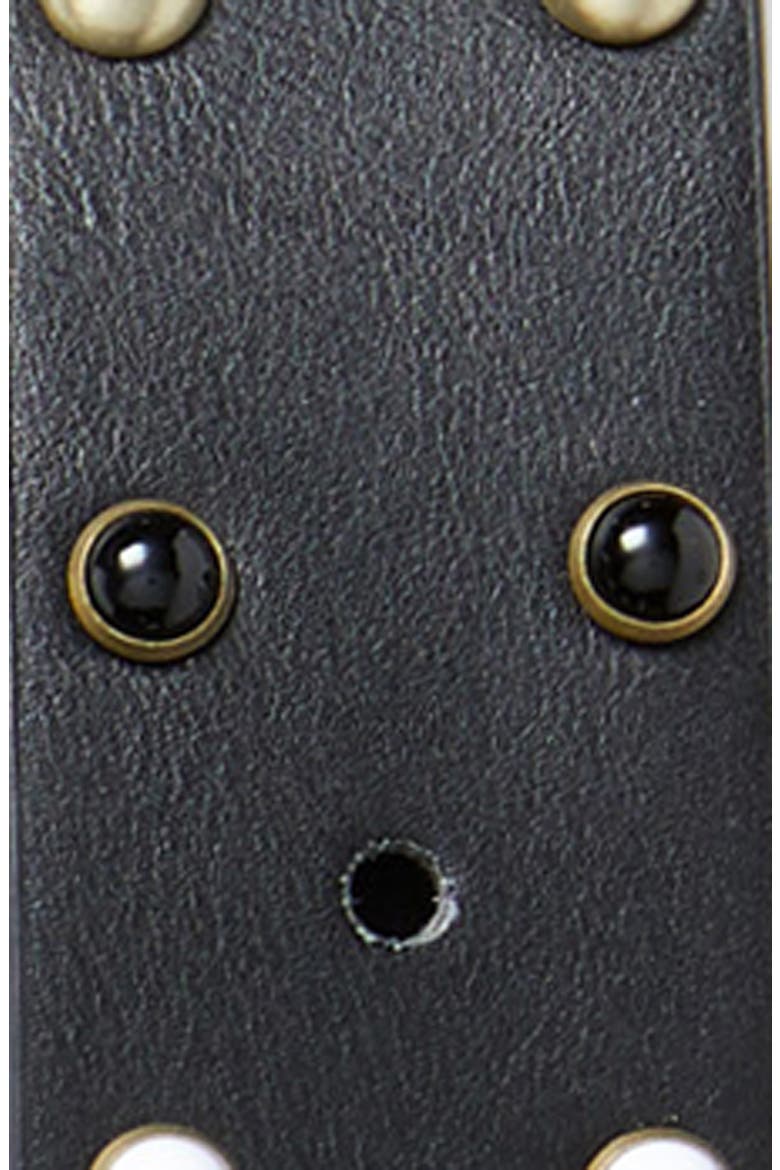 Studded Belt (Nordstrom Exclusive), Alternate, color, BLACK