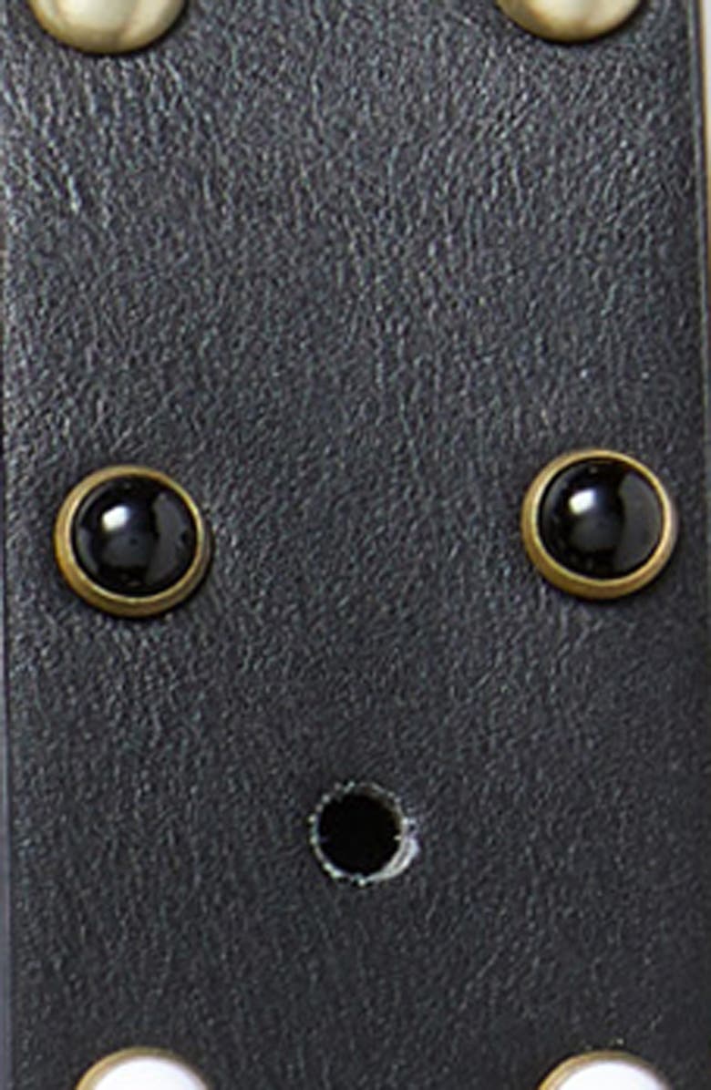 Something Navy Studded Belt, Alternate, color,