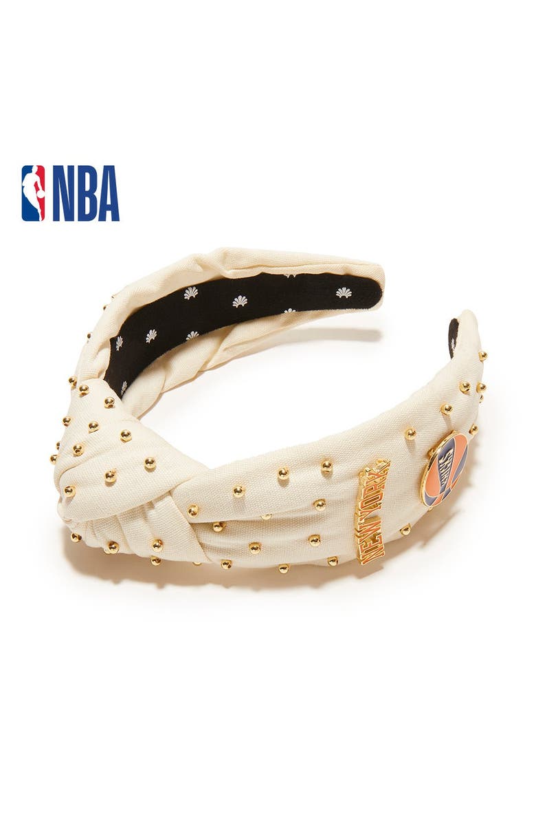 Lele Sadoughi NBA New York Knicks Embellished Headband, Main, color, 