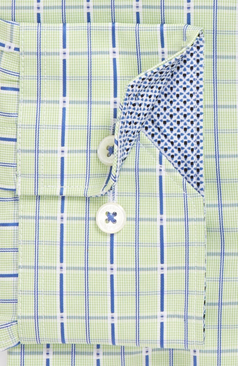 Bugatchi Shaped Fit Plaid Dress Shirt, Alternate, color,